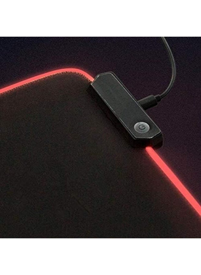 Zero RGB Lighting Gaming Mouse Pad - Smooth fabric surface and multi-colored illuminated edges. - Image 3